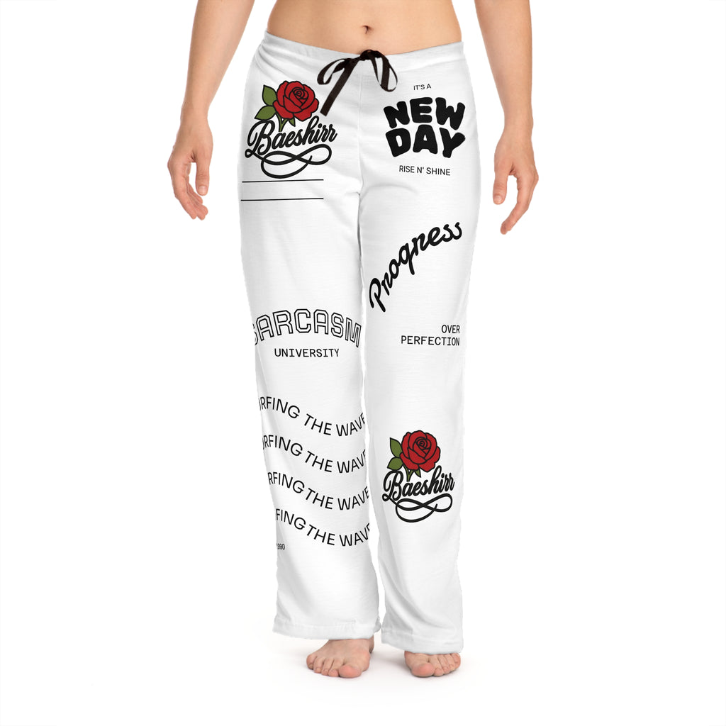 Women's Pajama Pants — Graphic Love & Positive Message Lounge Pants