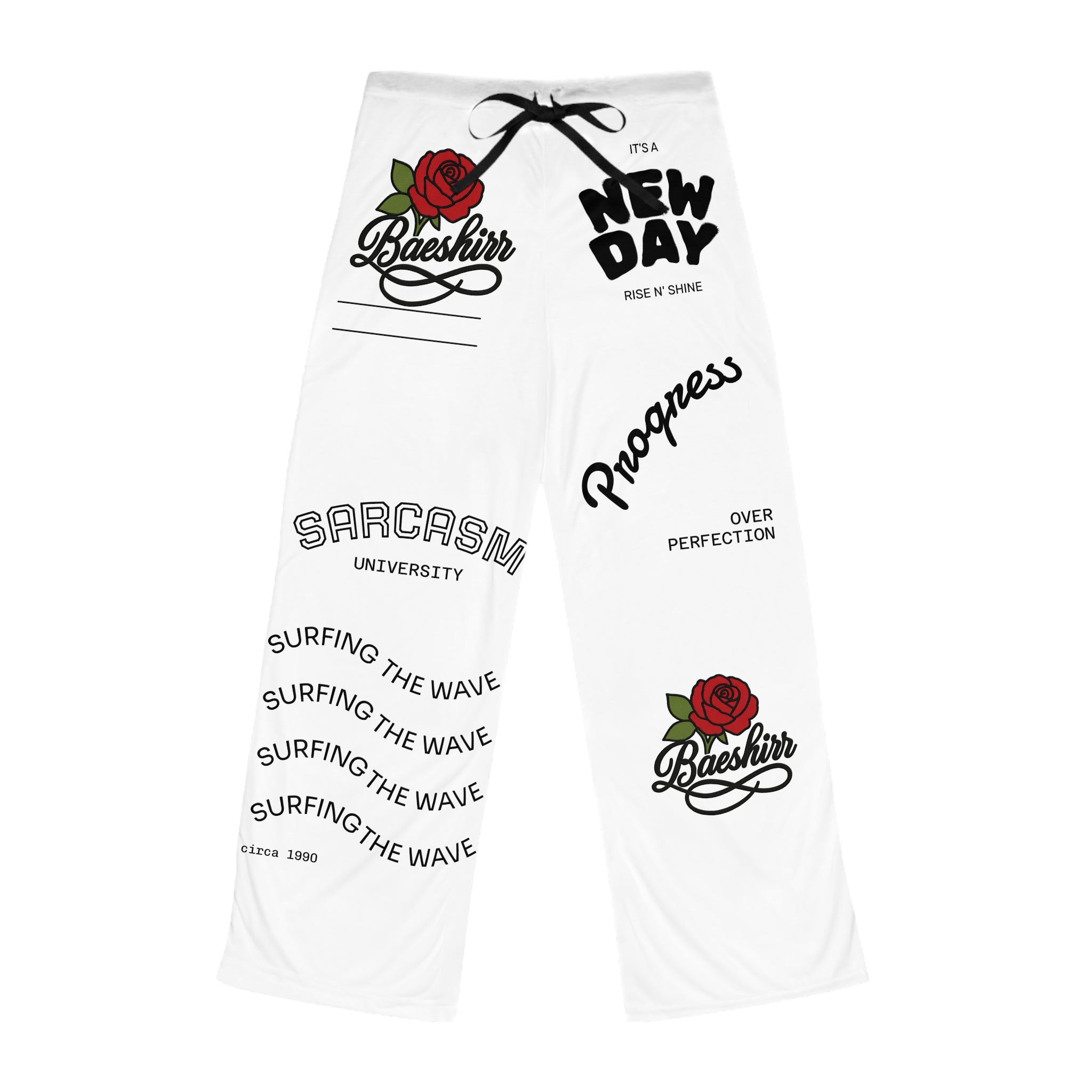 Women's Pajama Pants — Graphic Love & Positive Message Lounge Pants