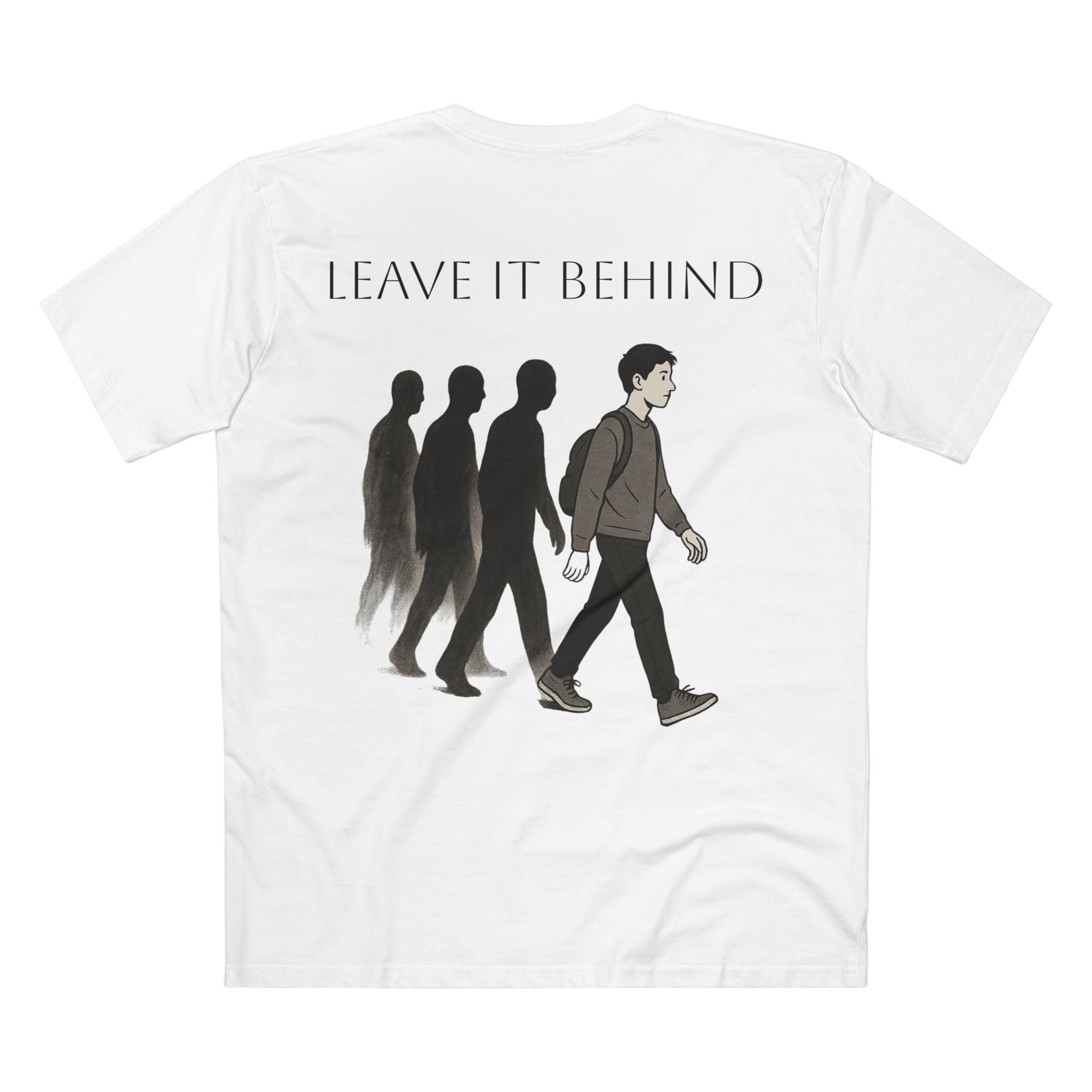 Inspirational Graphic Tee - "Leave It Behind" with Rose Design