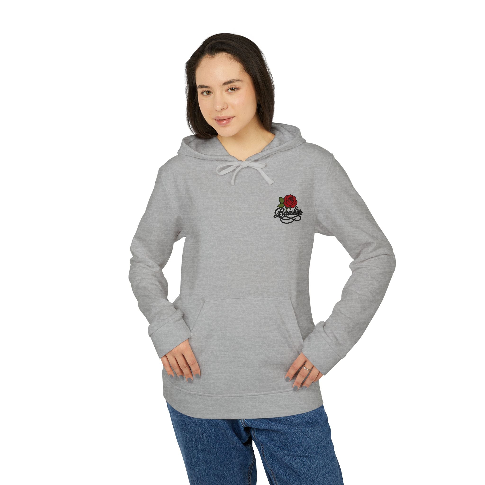 Love & War Teddy Graphic Hoodie — White Fleece Pullover