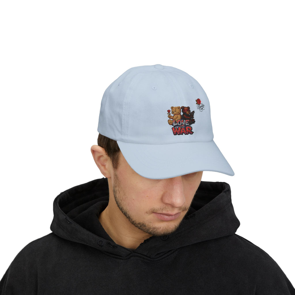 Dad Cap — 'Love War' Teddy Bear Rose Embroidered Baseball Hat