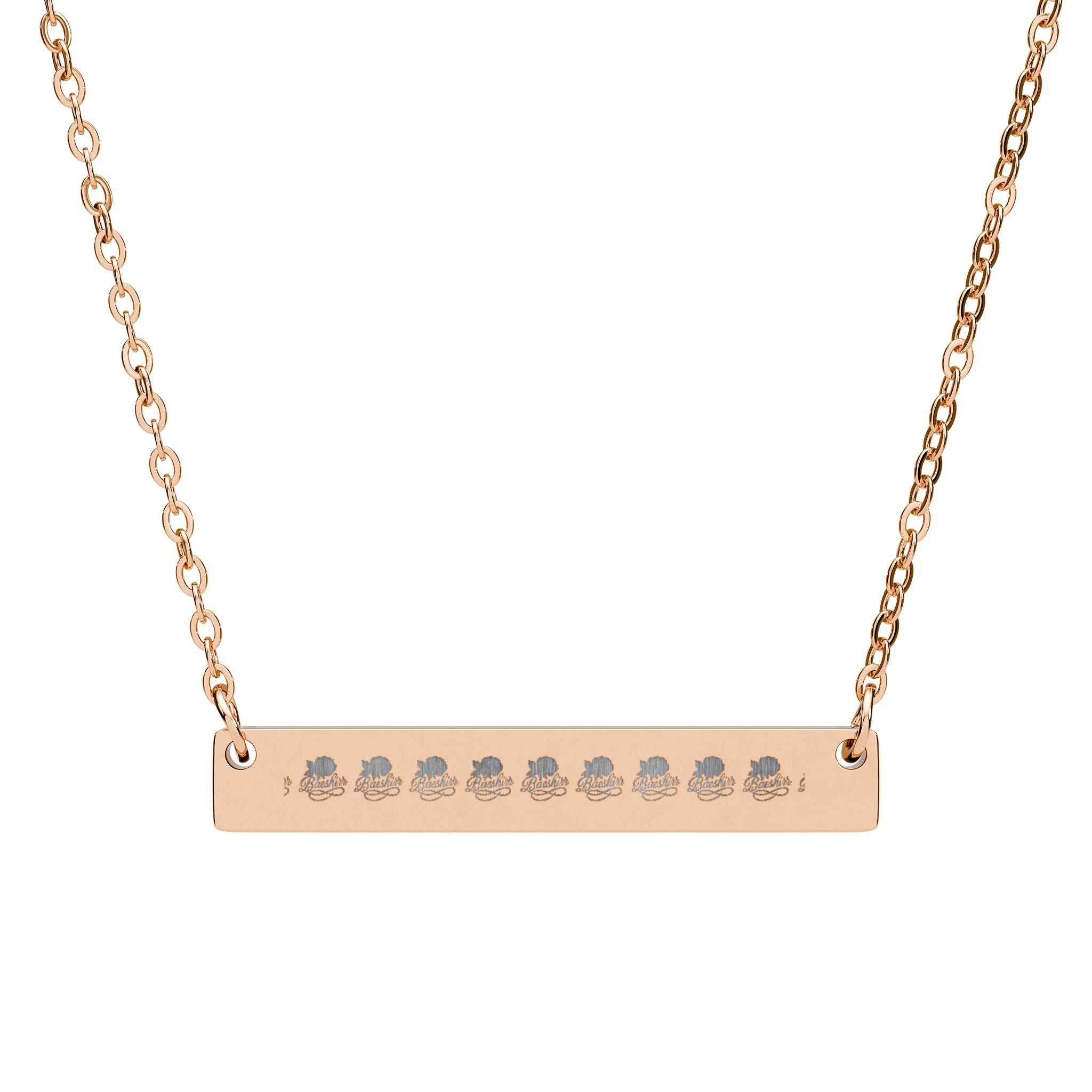 Horizontal Bar Necklace (Engraving)