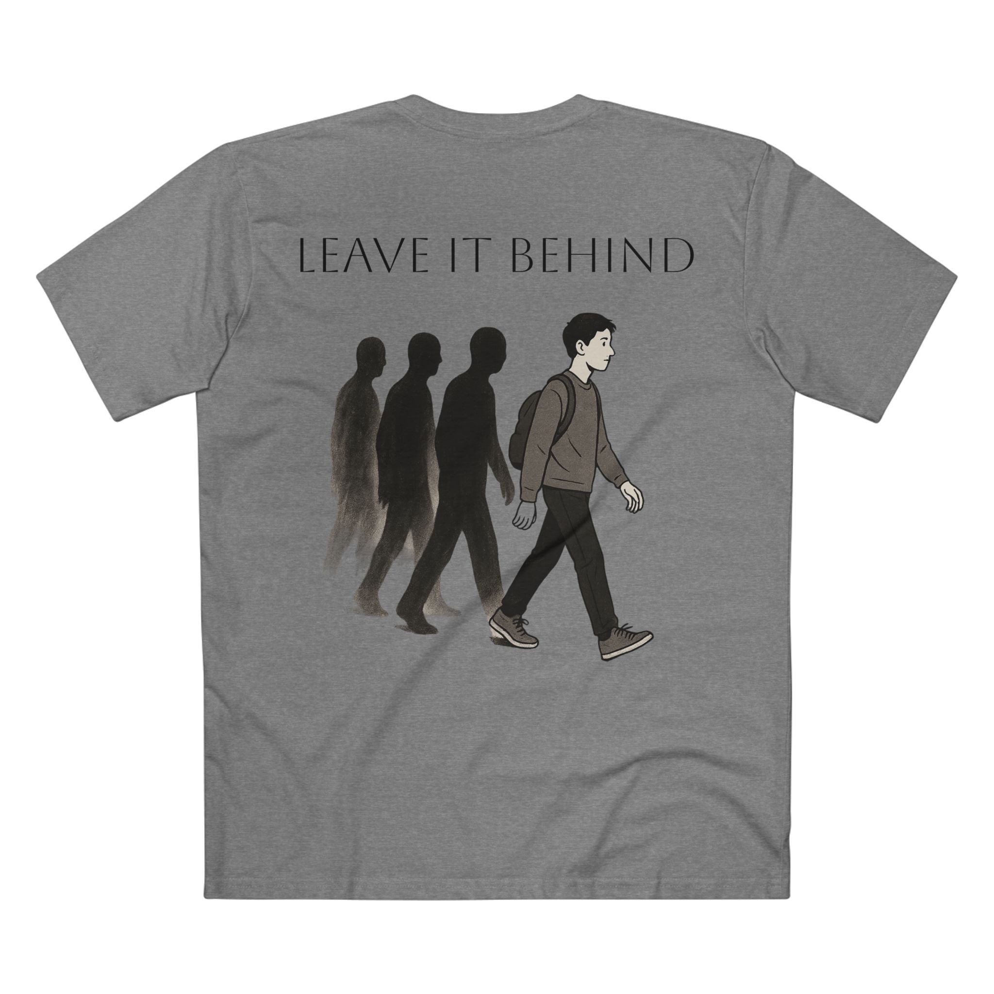 Inspirational Graphic Tee - "Leave It Behind" with Rose Design