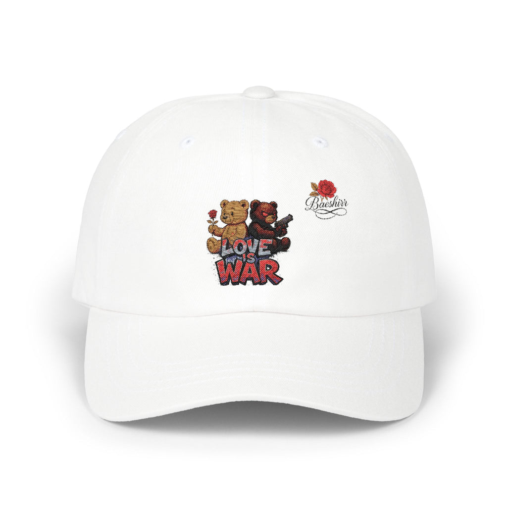 Dad Cap — 'Love War' Teddy Bear Rose Embroidered Baseball Hat