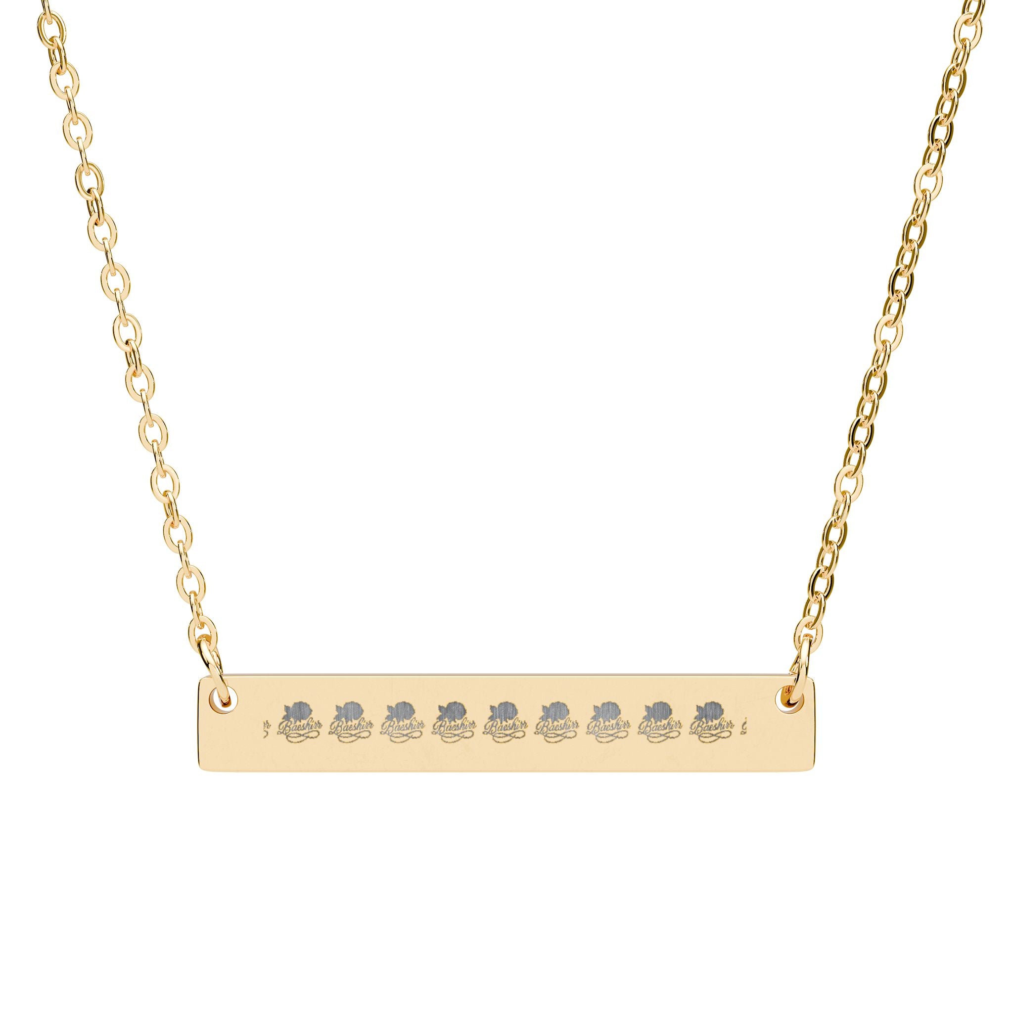 Horizontal Bar Necklace (Engraving)