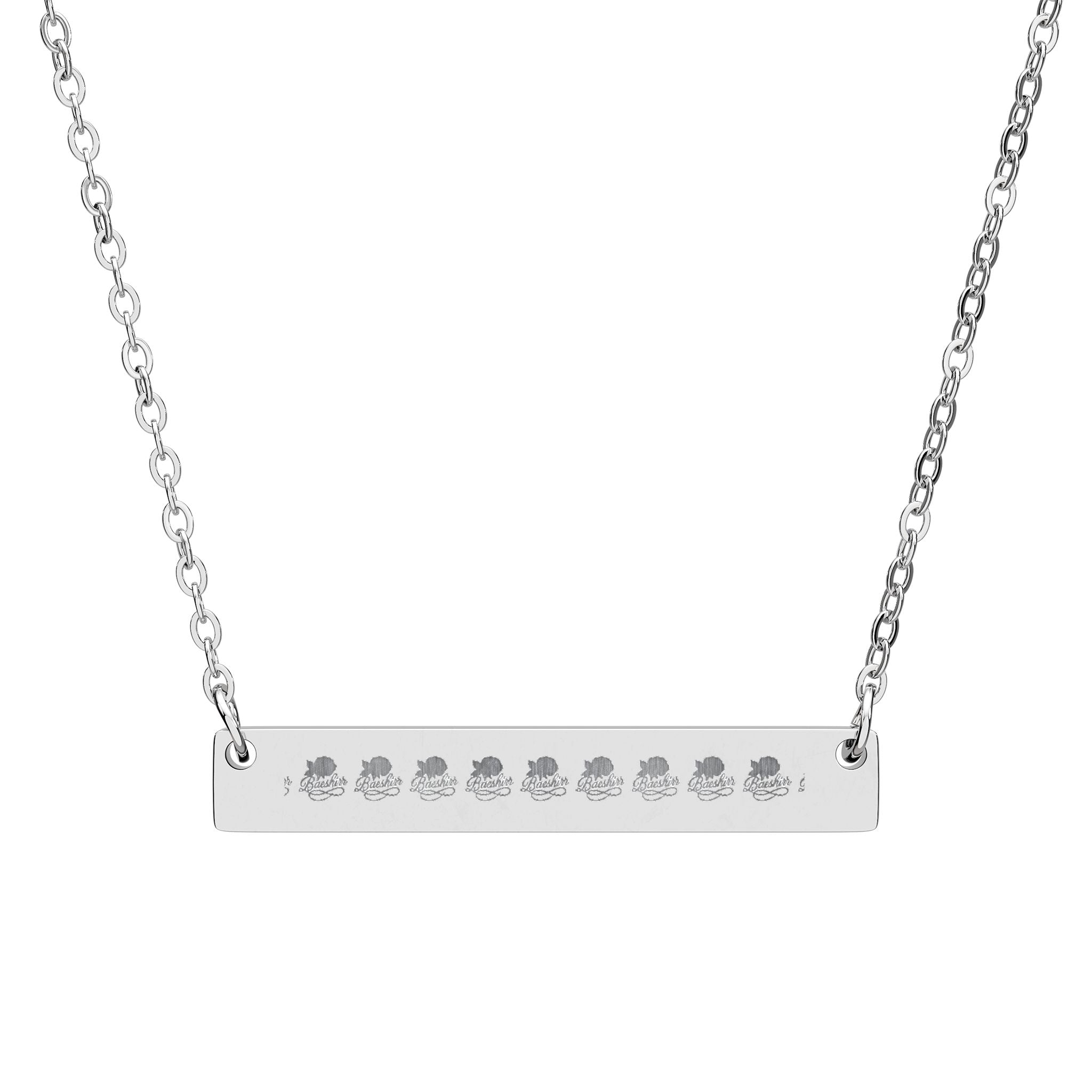 Horizontal Bar Necklace (Engraving)