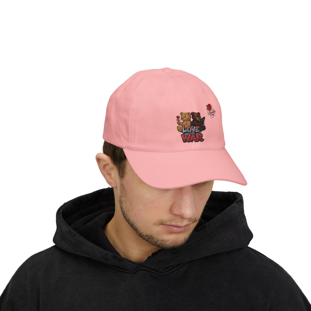 Dad Cap — 'Love War' Teddy Bear Rose Embroidered Baseball Hat