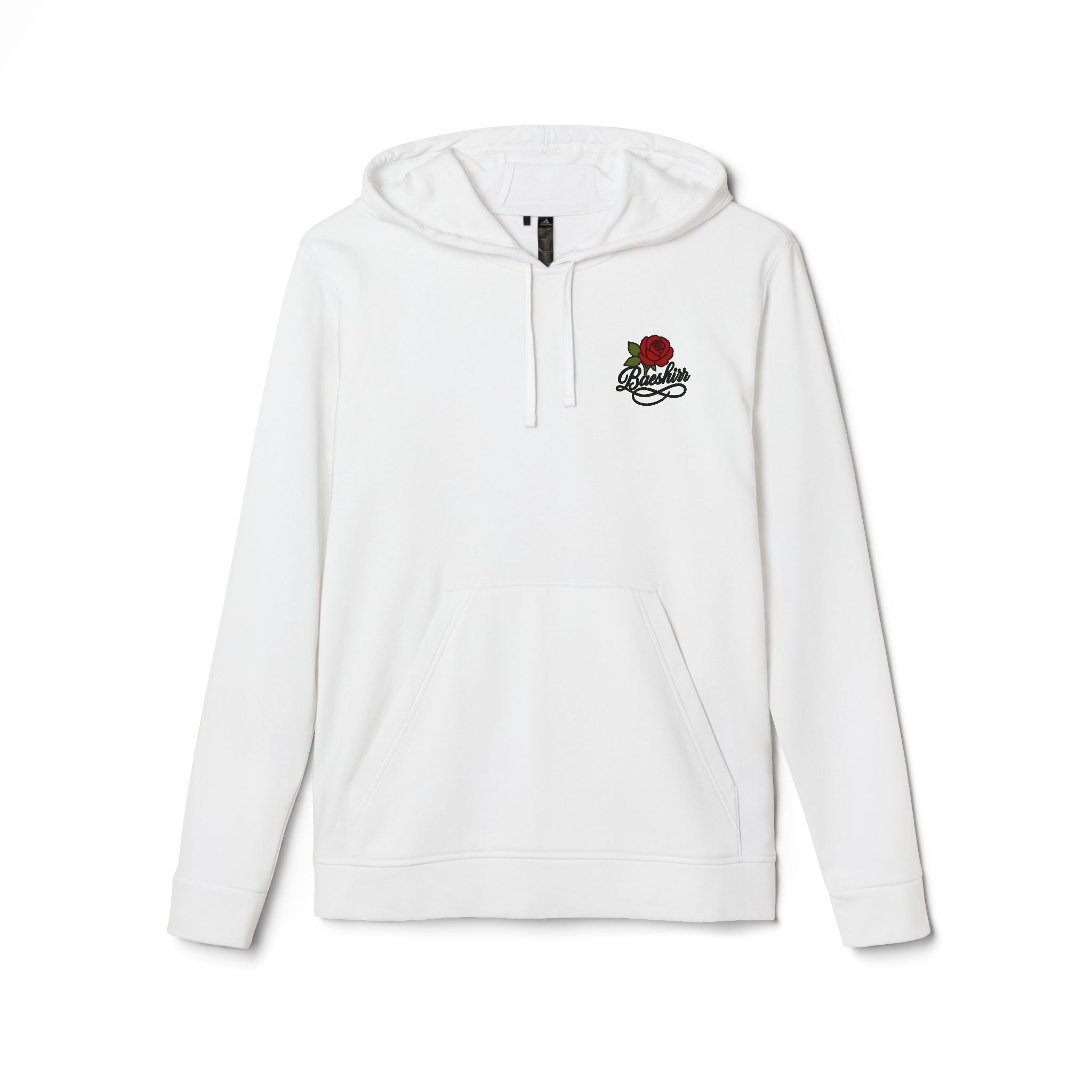 Love & War Teddy Graphic Hoodie — White Fleece Pullover